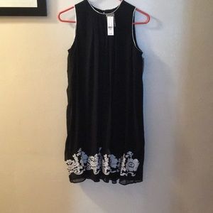 Black and white A-line dress,